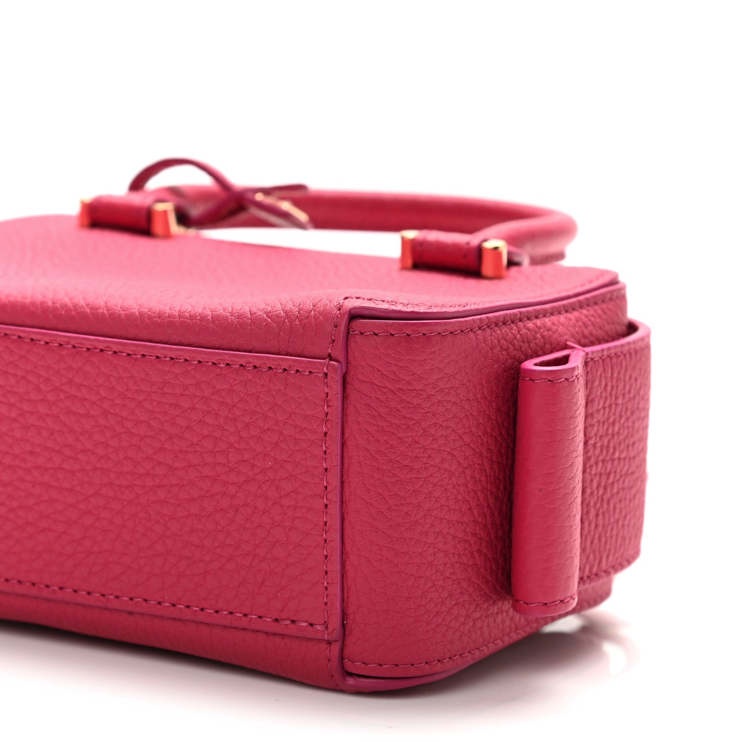 Delvaux Taurillon Soft Nano Cool Box Satchel Framboise 9 of 9