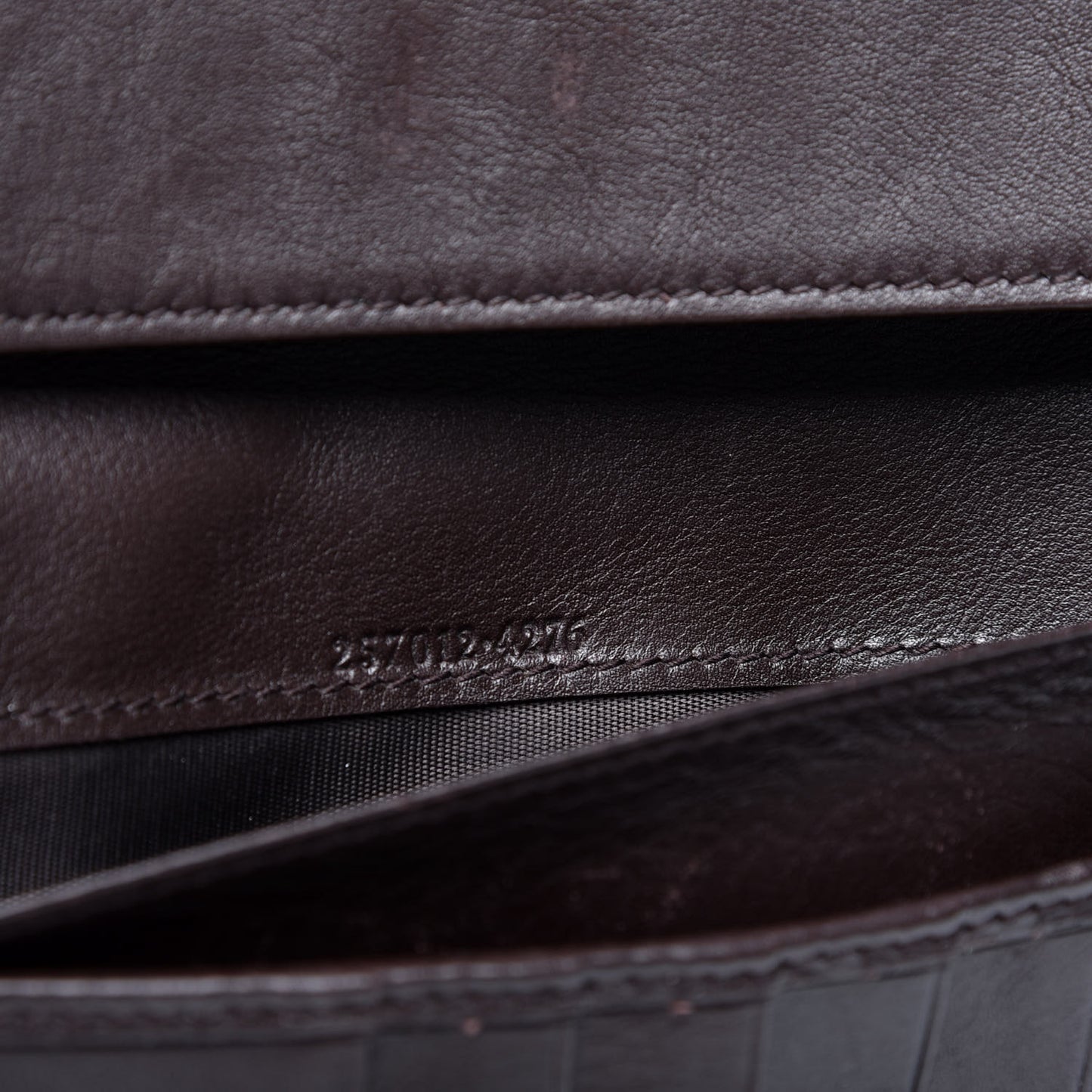 Guccissima Signature Dice Continental Wallet Chocolate