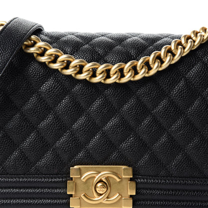 Chanel Caviar Quilted Medium Boy Flap Black 11 of 12