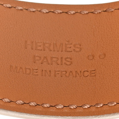 Hermes Matte Niloticus Crocodile Himalaya Collier De Chien CDC 24 Bracelet T3 Blanc 3 of 6