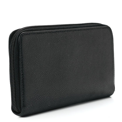Chanel Caviar Large Timeless CC Zip Around Wallet Black 3 of 12