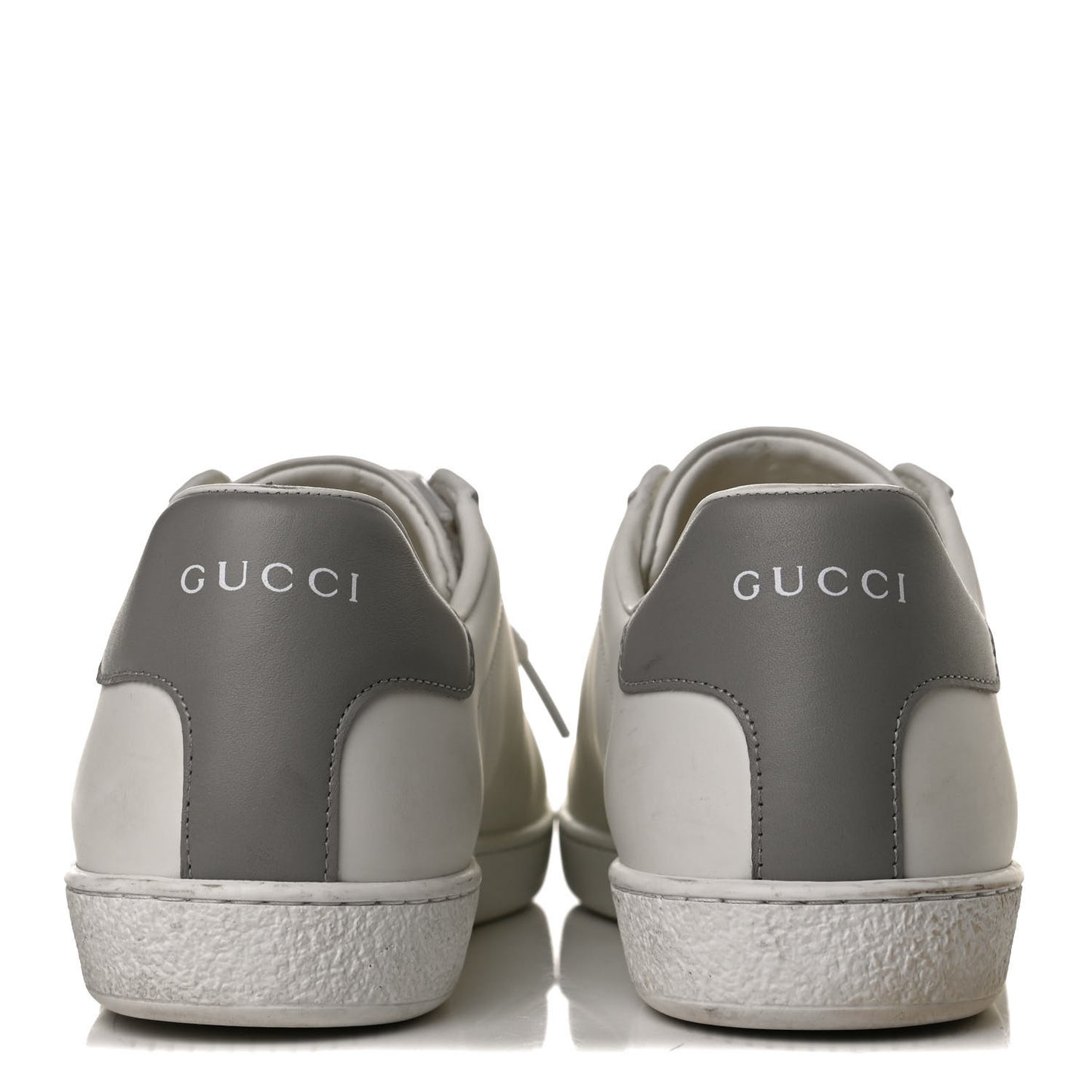 Calfskin Interlocking G Perforated Womens Ace Sneakers 39 White Grey Sky