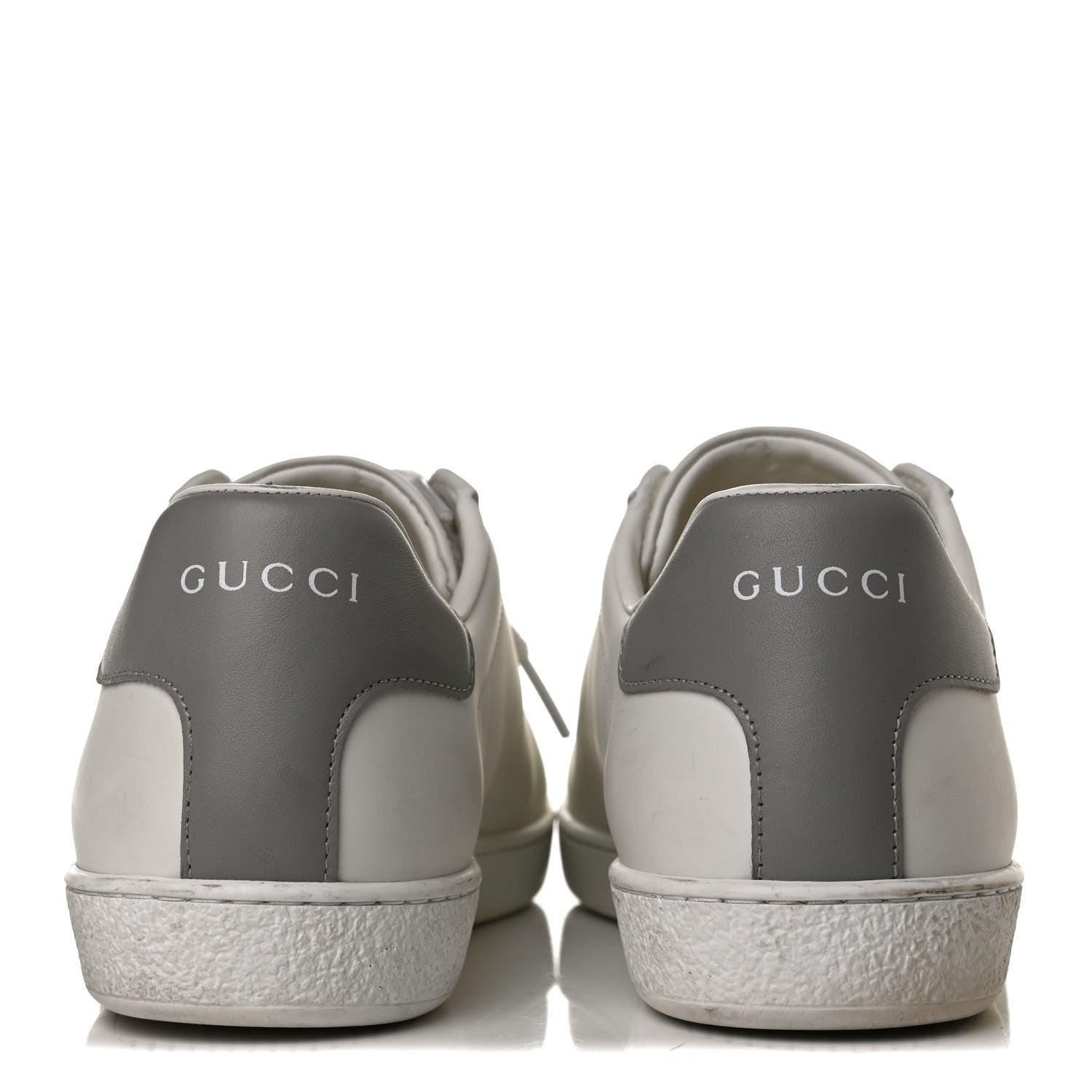 Gucci Calfskin Interlocking G Perforated Womens Ace Sneakers 39 White Grey Sky 6 of 13