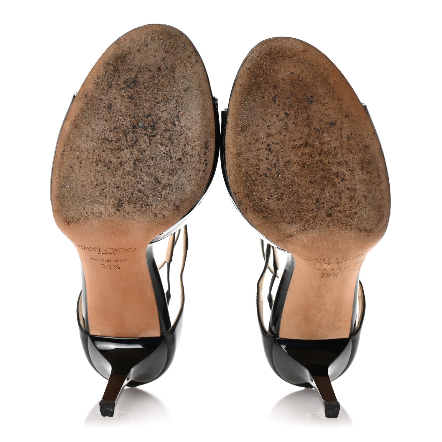 Jimmy Choo Patent Azia 75 Strap Sandals 39.5 Black 6 of 8