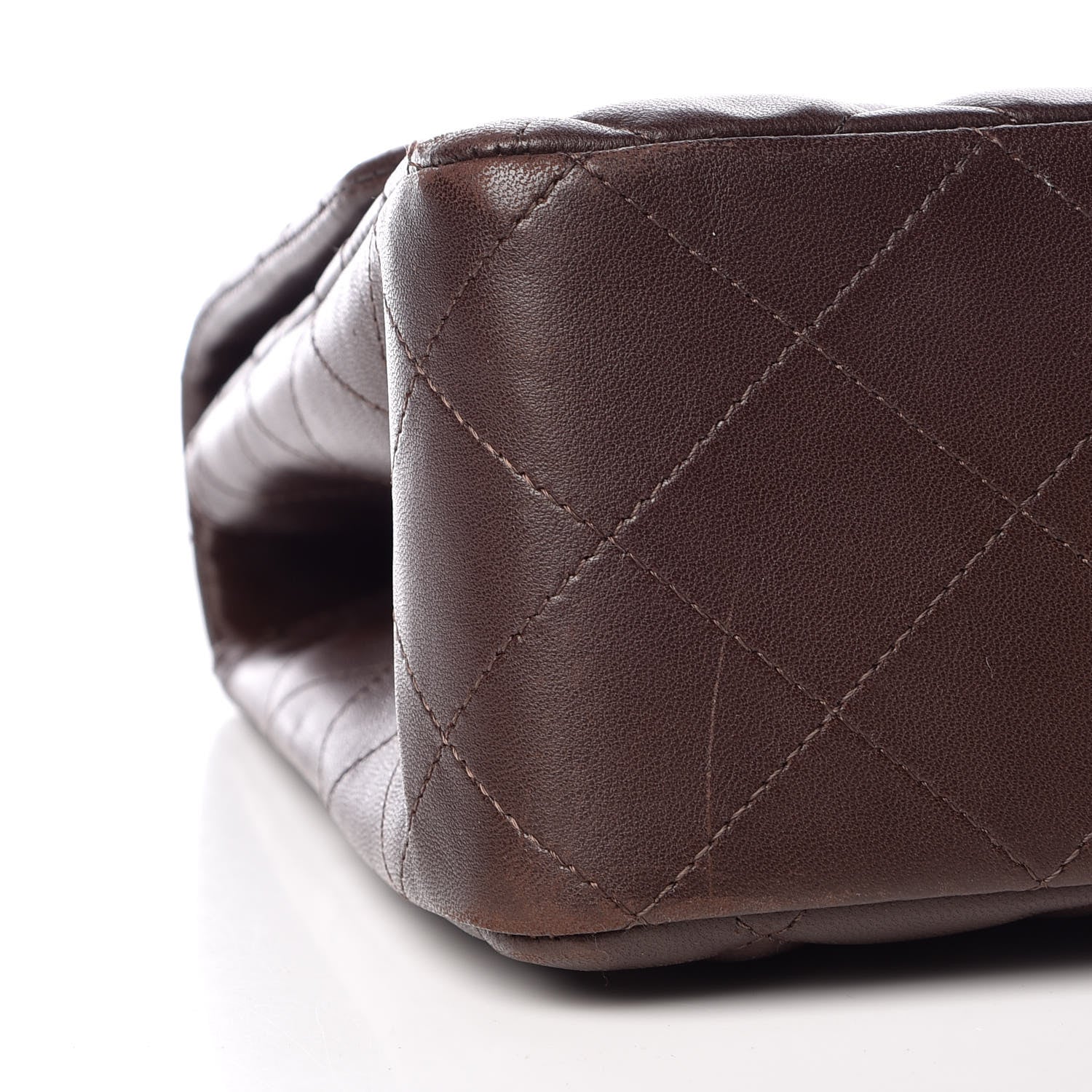 Chanel Lambskin Quilted Jumbo Single Flap Dark Brown 8 of 11