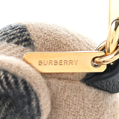 Burberry Cashmere Vintage Check Thomas Bear Bag Charm Camel 4 of 4
