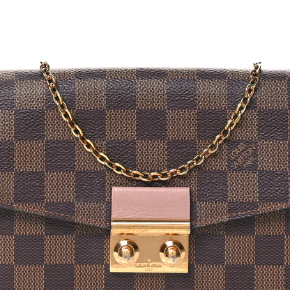 Louis Vuitton Damier Ebene Croisette Chain Wallet Magnolia 8 of 11