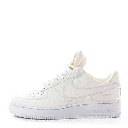 Louis Vuitton X NIKE AIR FORCE 1 Calfskin Monogram Mens Low Top Sneakers 9 White 1 of 8