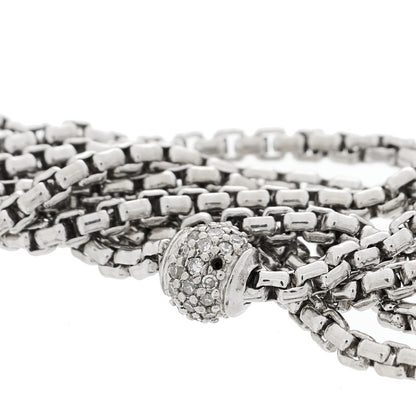 David Yurman Sterling Silver Diamond Pave Bead Multi Strand Bracelet 4 of 4