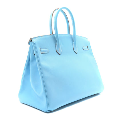 Hermes Epsom Candy Birkin 35 Celeste Mykonos 3 of 10