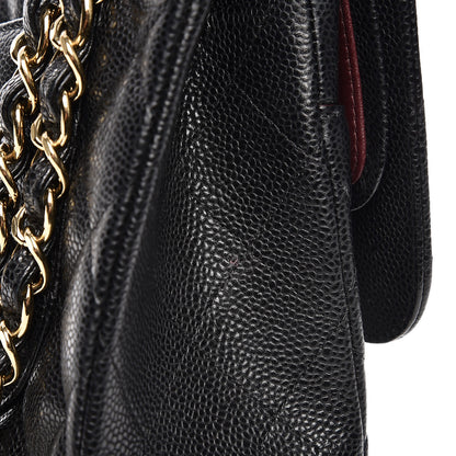 Chanel Caviar Quilted Jumbo Double Flap Black 9 of 10