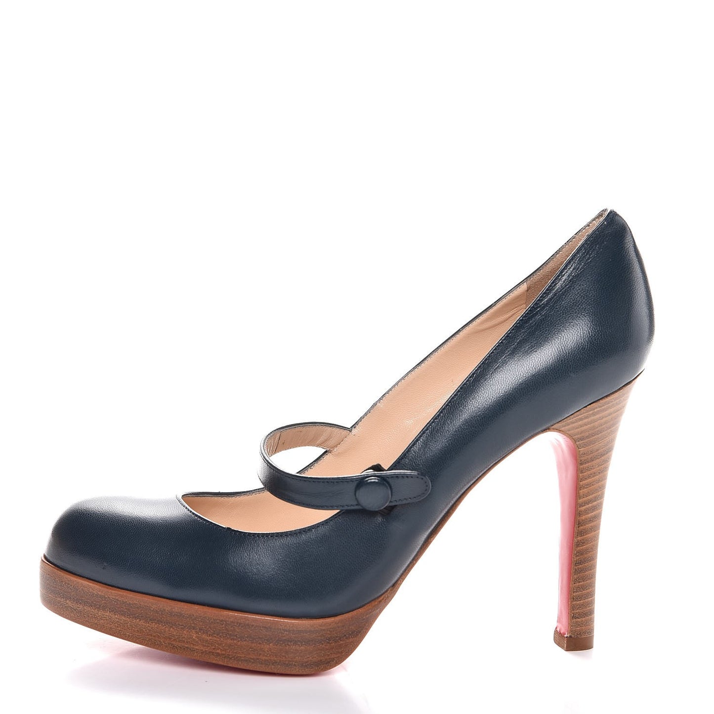Kid Leather Super Wallis 100 Mary Jane Platform Pumps 36.5 Petrolio