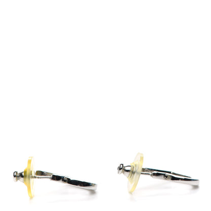 Chanel Heart CC Earrings Silver 3 of 3