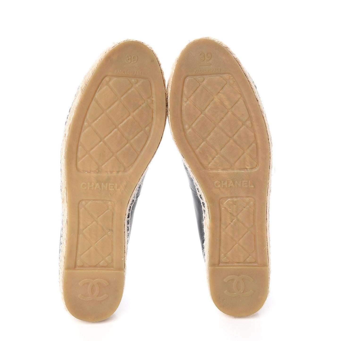 Lambskin CC Espadrilles 39 Black