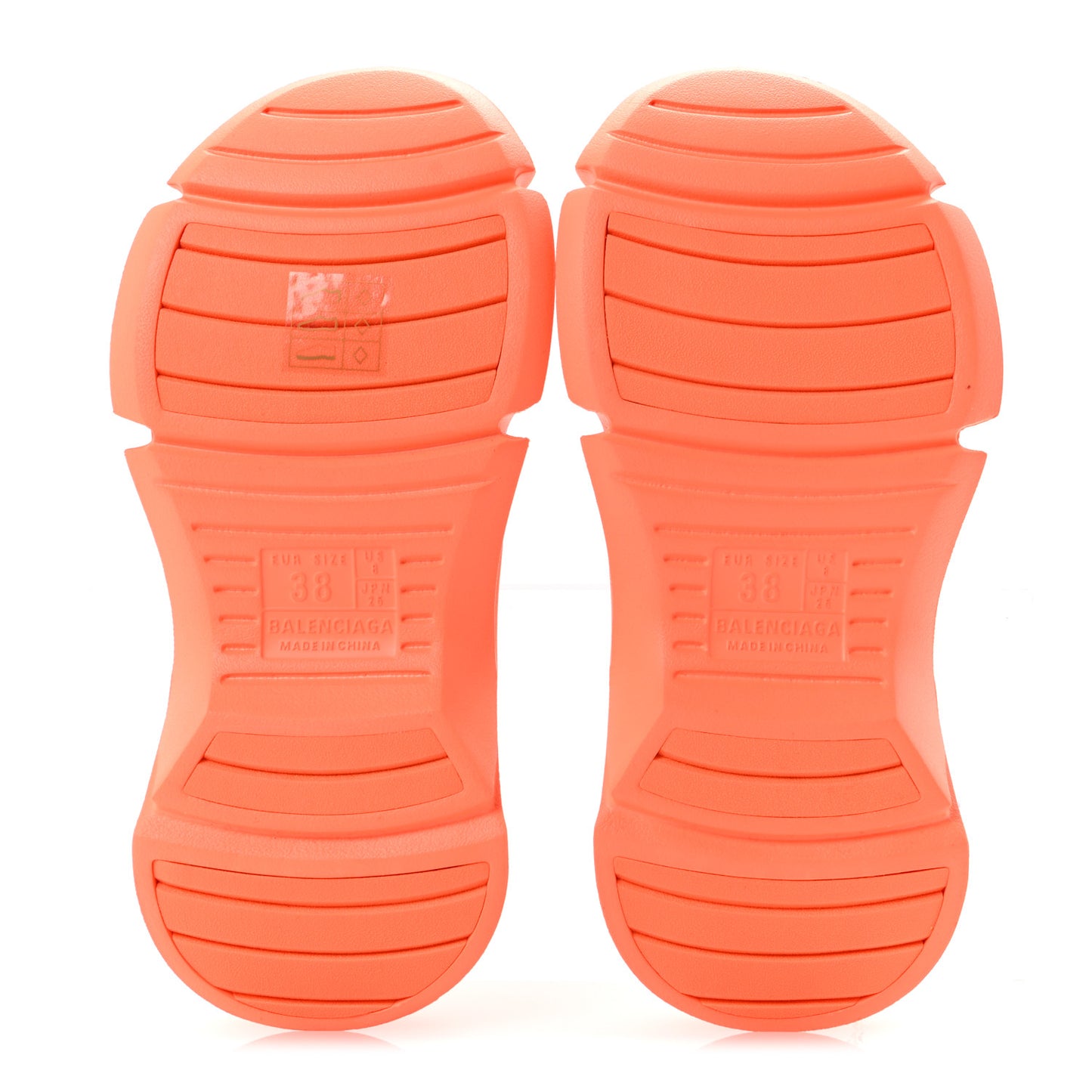 Rubber Womens Mold Slide Sandals 38 Fluo Orange