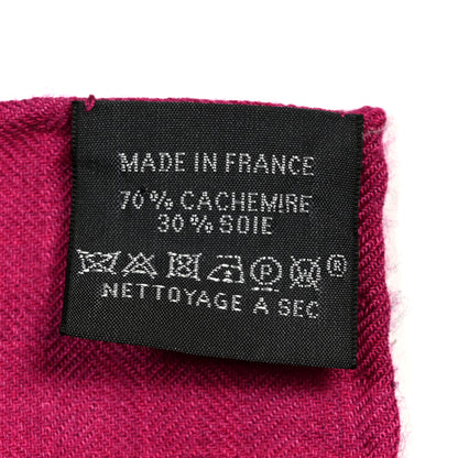 Hermes Cashmere Silk Chevaux Au Pre Shawl 140 Fuchsia 2 of 4