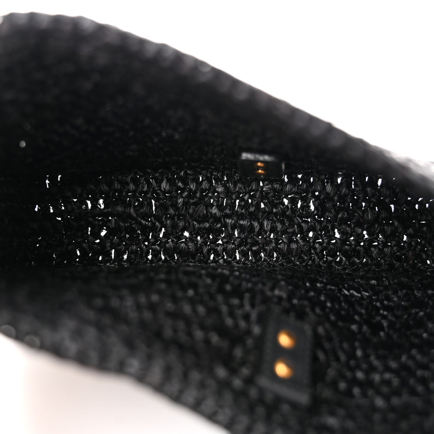 Raffia Calfskin Le 5 A 7 Mini Hobo Black