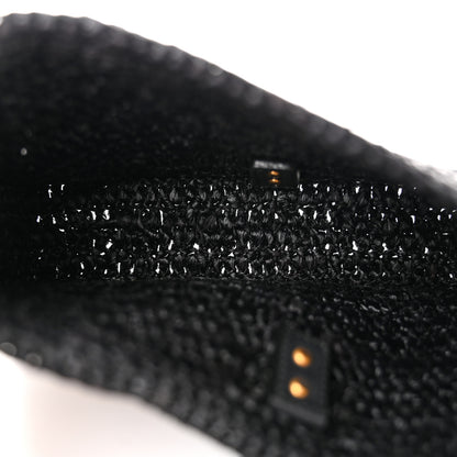 Saint Laurent Raffia Calfskin Le 5 A 7 Mini Hobo Black 6 of 11