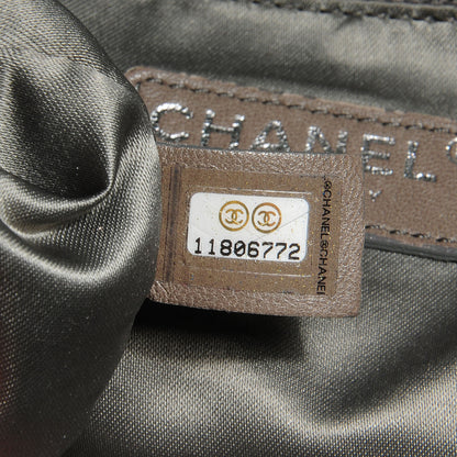 Chanel Distressed Lambskin Lady Braid Large Satchel Dark Blue 7 of 7
