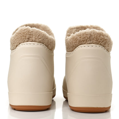 Gucci Rubber Wool Womens Crossy Ankle Boots 35 Mystic White Butterscotch 6 of 11