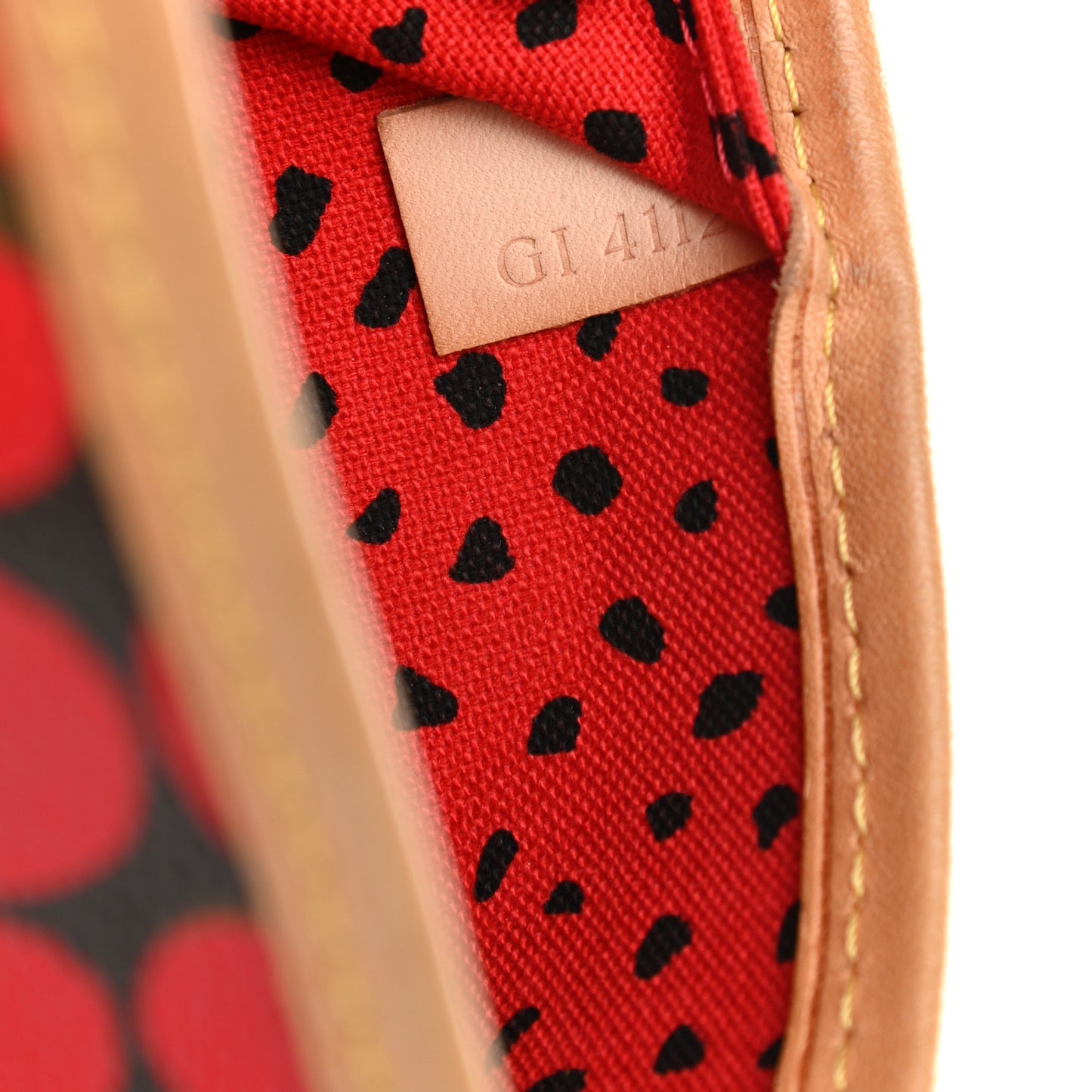 Monogram Kusama Waves Neverfull MM Red