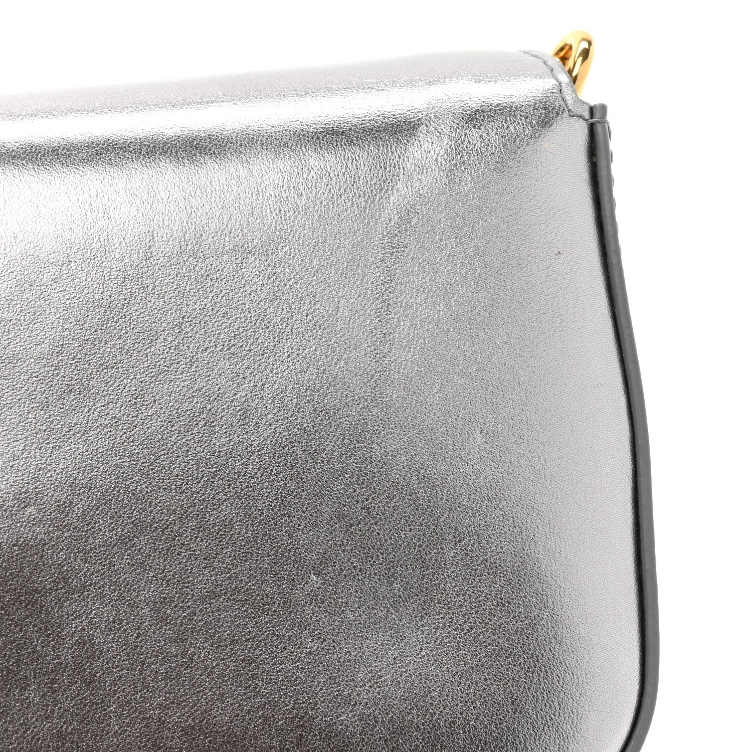 Dolce & Gabbana Metallic Nappa Mini DG Girls Shoulder Bag Silver 11 of 12