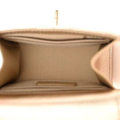 Chanel Metallic Lambskin Quilted Mini Trendy CC Clutch With Chain Gold 5 of 12