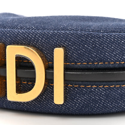 Fendi Denim Shiny Nappa Nano Fendigraphy Hobo Charm Blue Moro 9 of 11