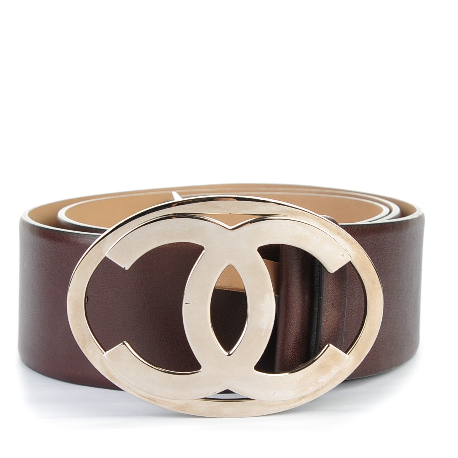 Chanel Calfskin CC Belt 90 36 Dark Brown 1 of 9