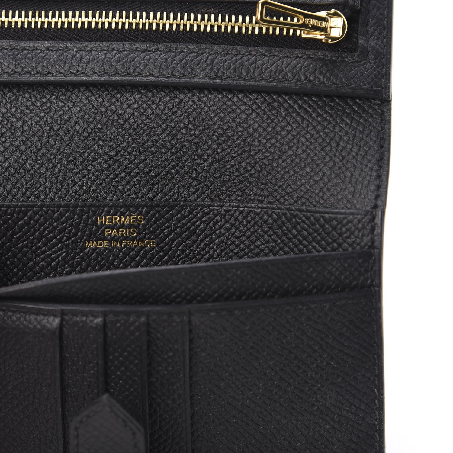 Hermes Epsom Bearn Compact Wallet Black 6 of 9
