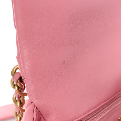 Chanel Lambskin Quilted Medium Chanel 19 Flap Dark Pink 12 of 15