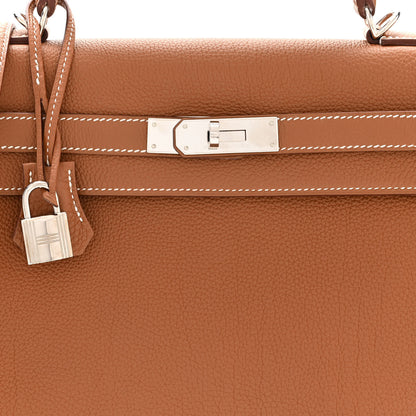 Hermes Togo Kelly Retourne 32 Gold 8 of 10