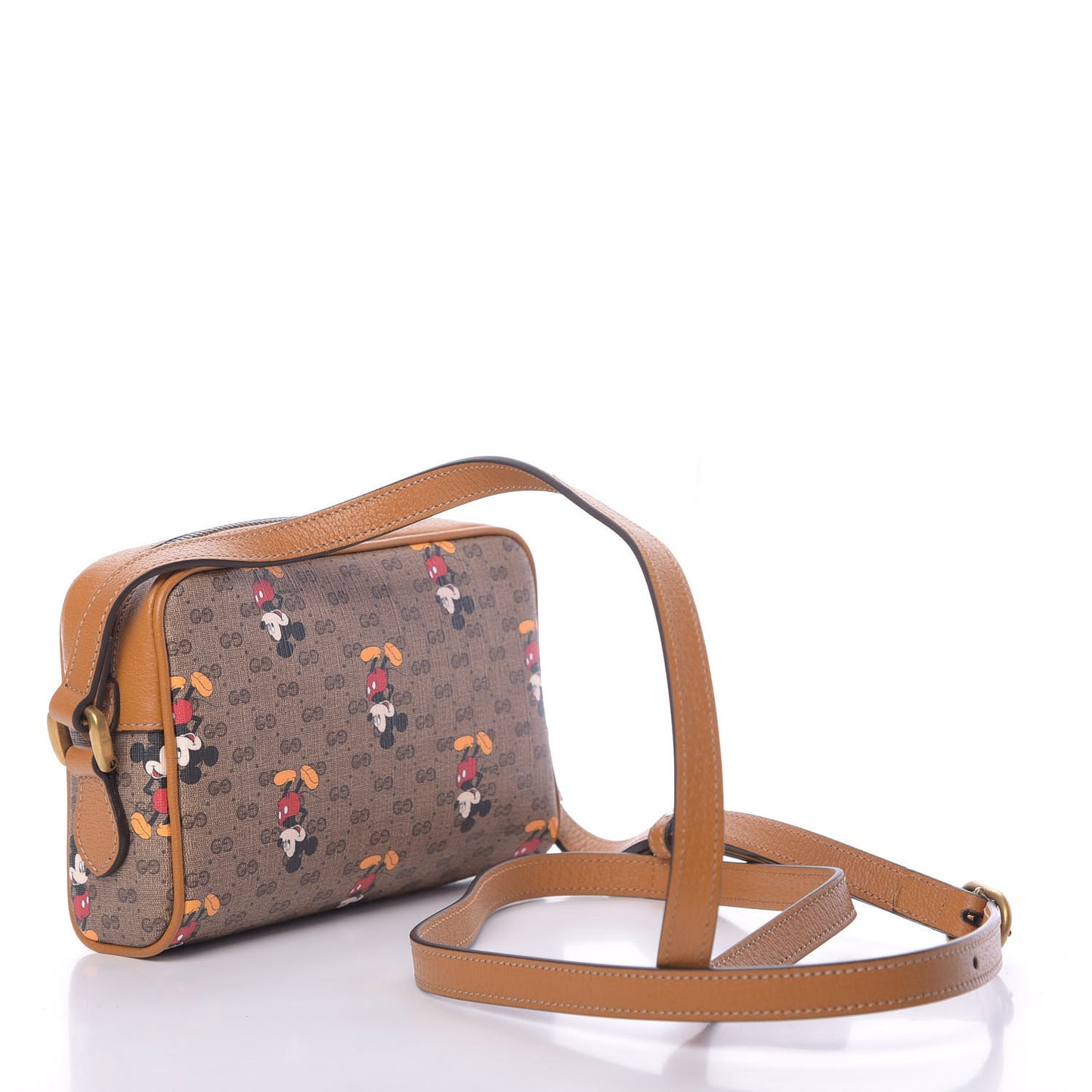 X DISNEY Mini Vintage GG Supreme Monogram Mickey Mouse Shoulder Bag Beige Vintage Sun Oil