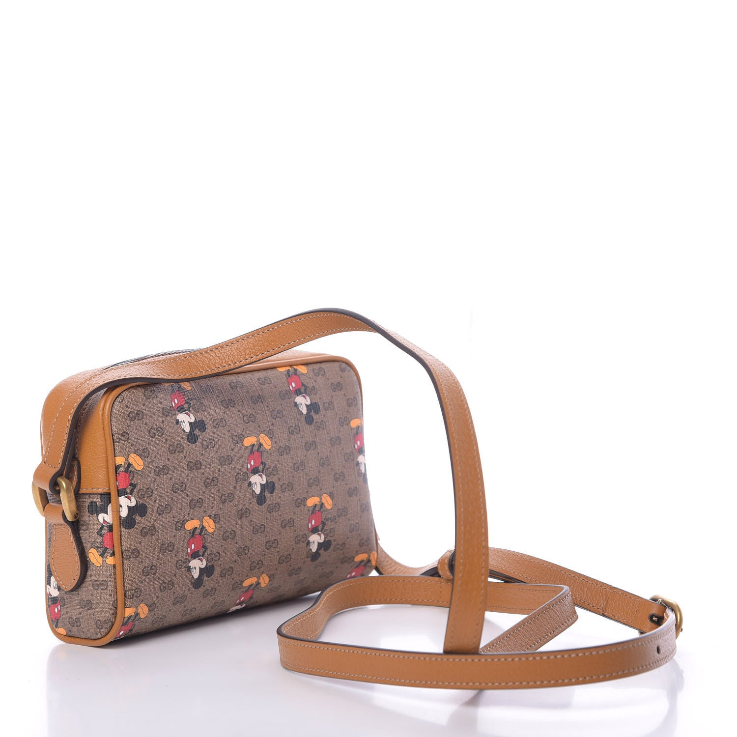 Gucci X DISNEY Mini Vintage GG Supreme Monogram Mickey Mouse Shoulder Bag Beige Vintage Sun Oil 3 of 11