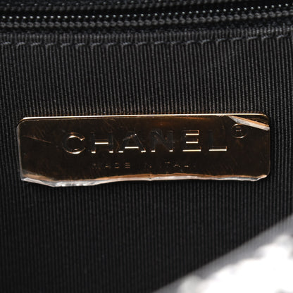Chanel Tweed Quilted Medium Chanel 19 Flap Black White 5 of 8