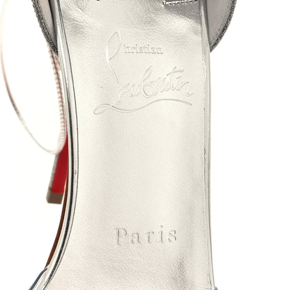 Christian Louboutin PVC Glitter Crystal Degratina Frou 120 Pumps 37.5 Silver 7 of 8