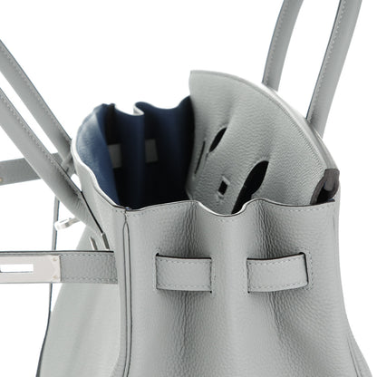 Hermes Togo Birkin 35 Gris Mouette Bleu Agate 14 of 24