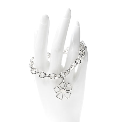 Tiffany Sterling Silver Flower Charm Bracelet 2 of 5