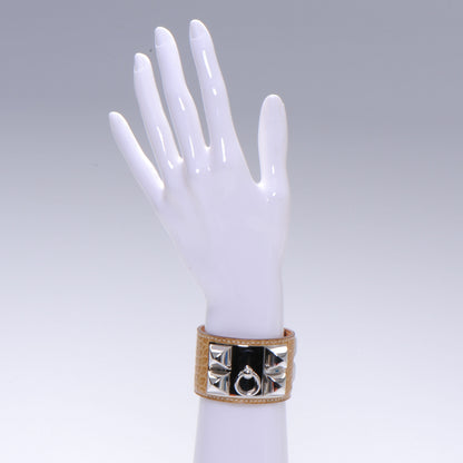 Hermes Matte Alligator Collier De Chien CDC Bracelet Maize Small 2 of 8