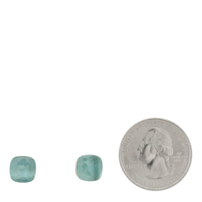 Pomellato 18K Rose Gold Blue Topaz Classic Nudo Stud Earrings 2 of 5
