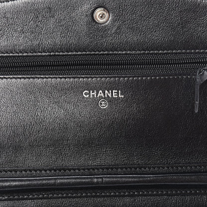 Chanel Caviar Sevruga Wallet On Chain WOC Black 6 of 11
