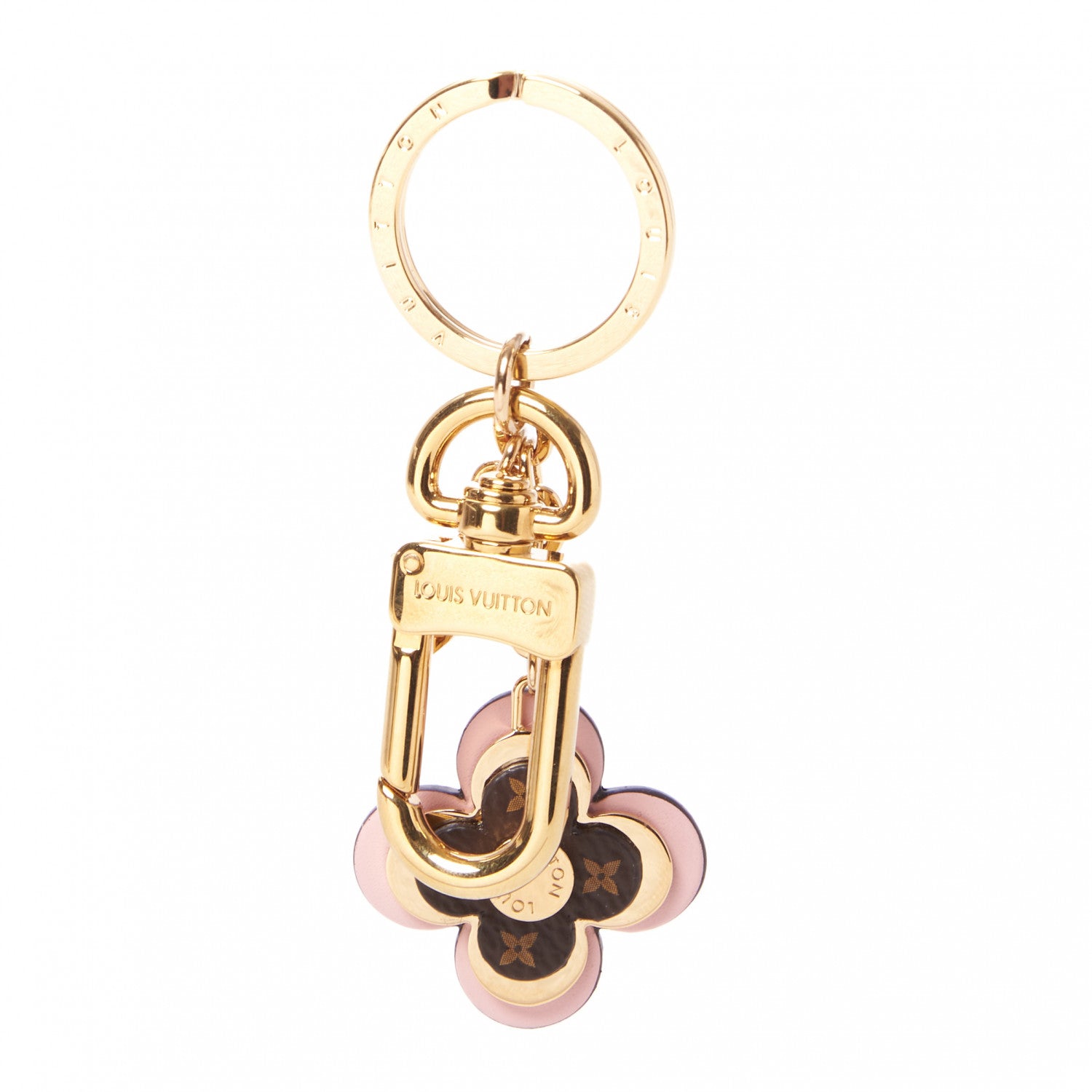 Louis Vuitton Monogram Blooming Flowers BB Bag Charm Key Holder Pink 1 of 3