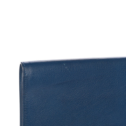 Saint Laurent Goatskin Large Belle De Jour Clutch Blue 7 of 7