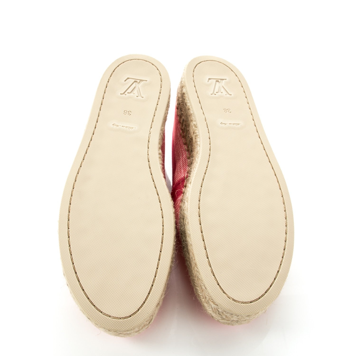 Louis Vuitton Canvas Blue Shore Espadrille Flats 38 Corail 5 of 7