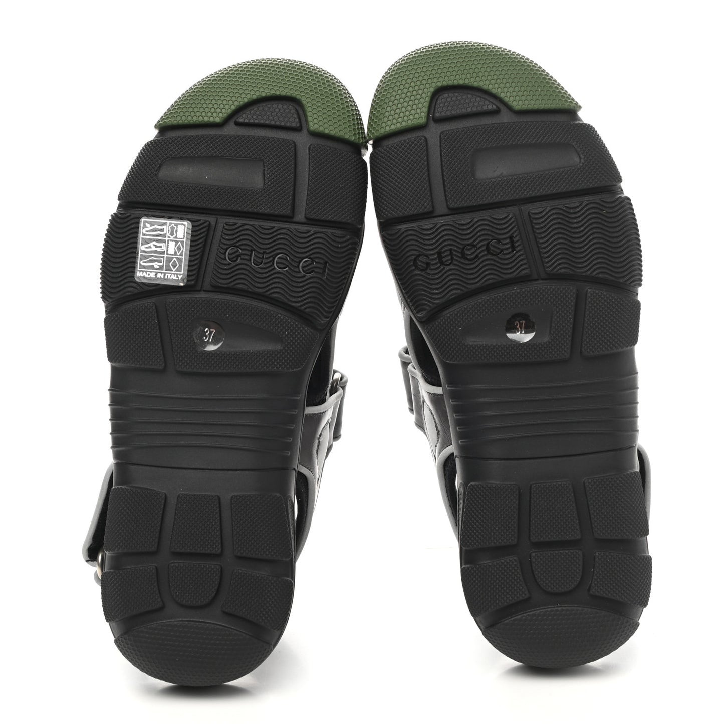 Mesh Fabric Tinsel Sport Sandals 37 Black Silver Green