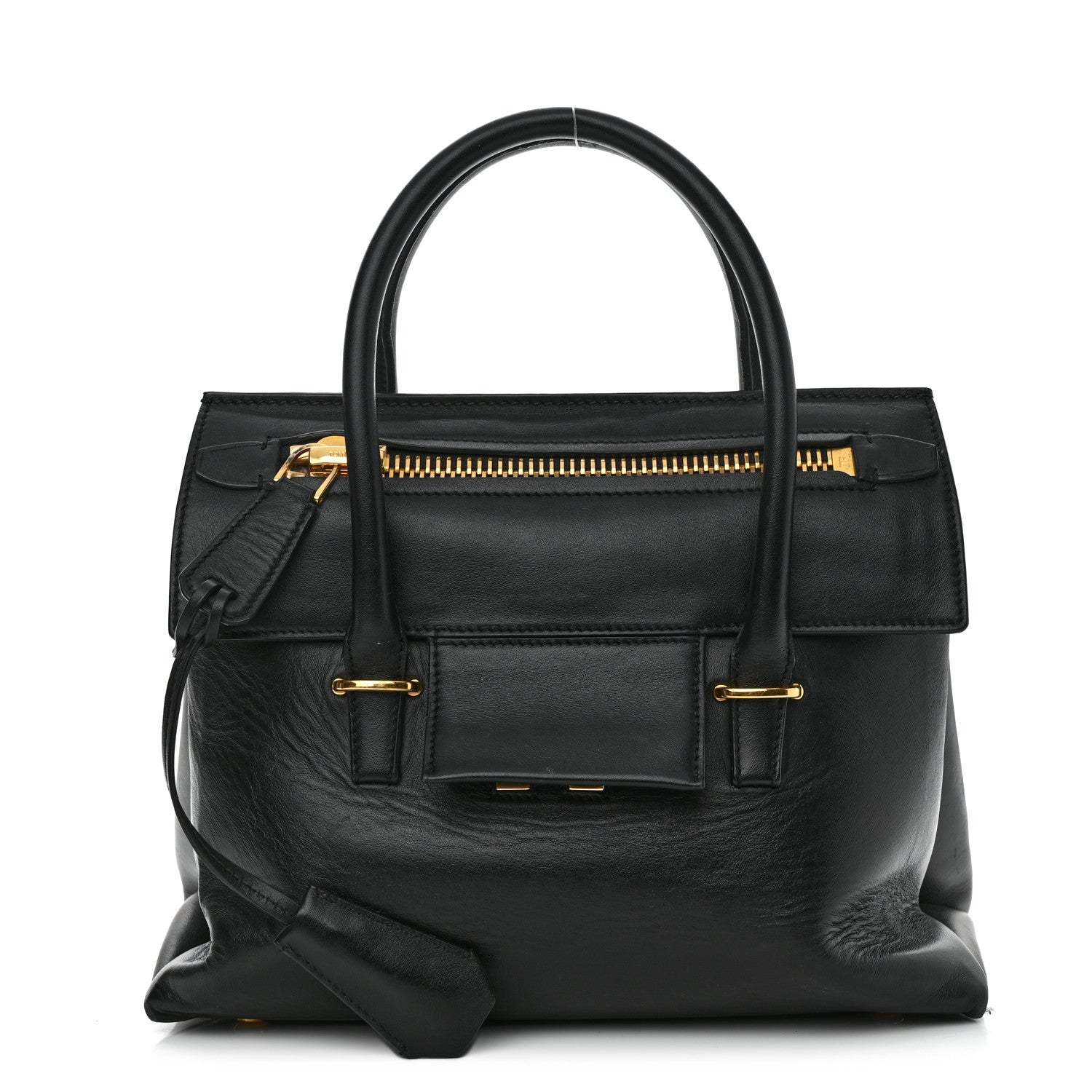 Tom Ford Smooth Calfskin Medium Icon Bag Black 1 of 17