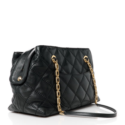 Chanel Calfskin Stitched Medium Retro Chain Tote Black 3 of 12