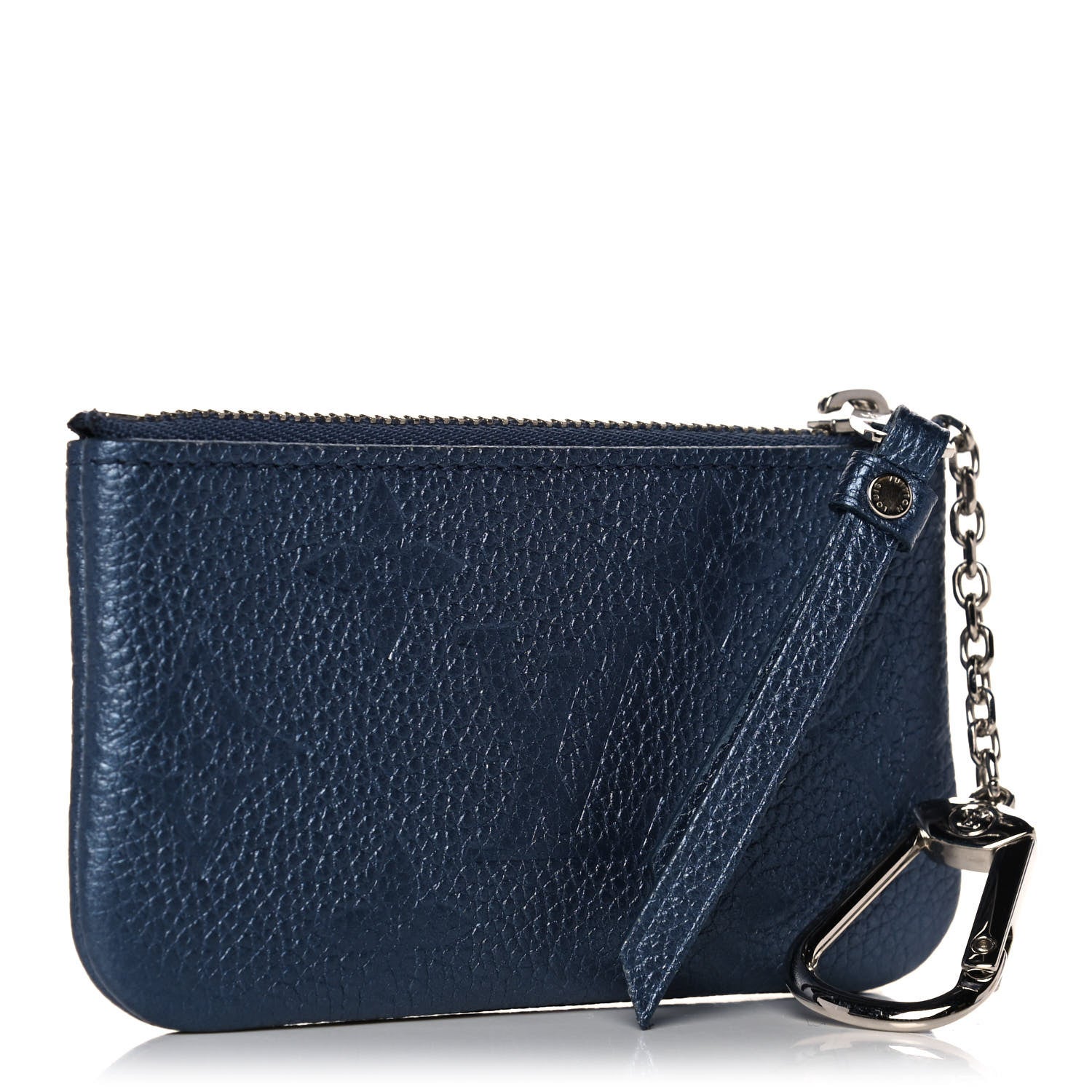Louis Vuitton Metallic Empreinte Monogram Giant Key Pouch Navy Nacre 3 of 10