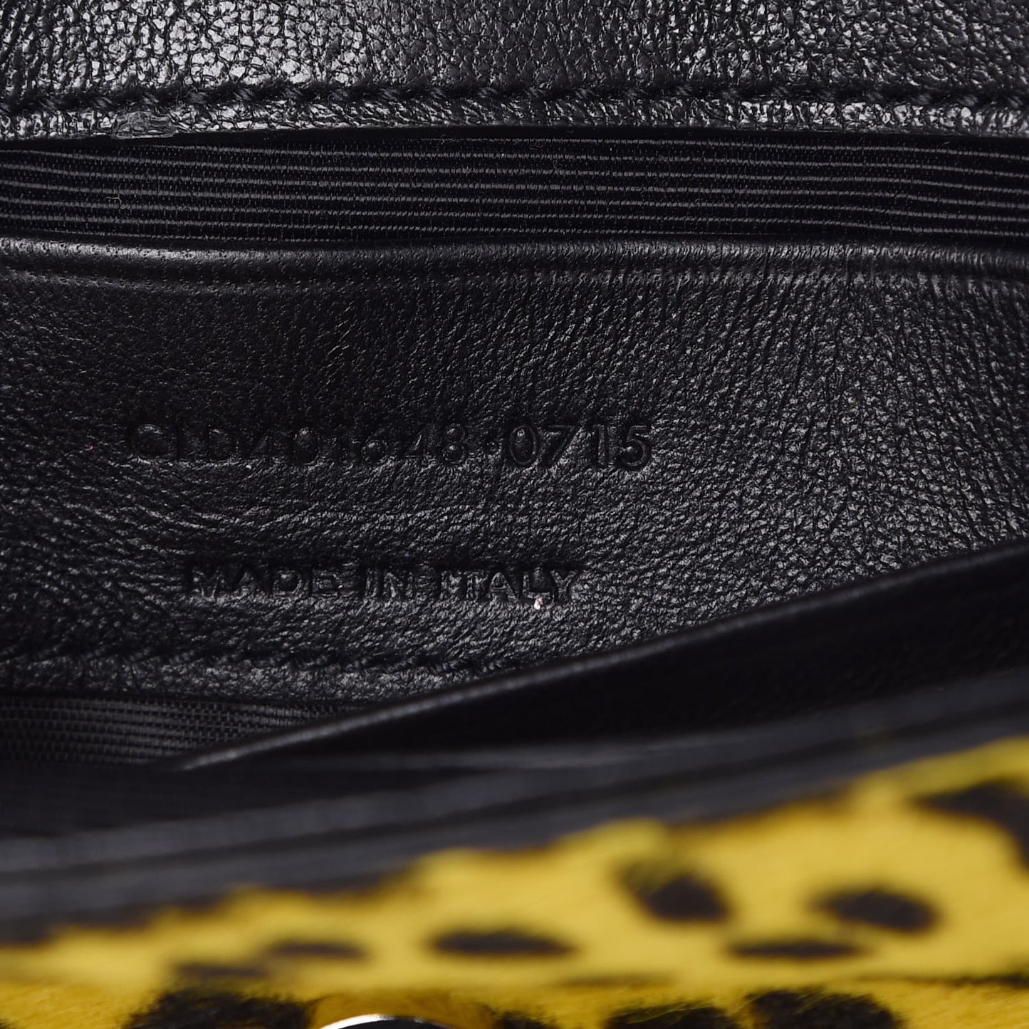 Pony Hair Calfskin Monogram Leopard Print Baby Punk Chain Bag Yellow