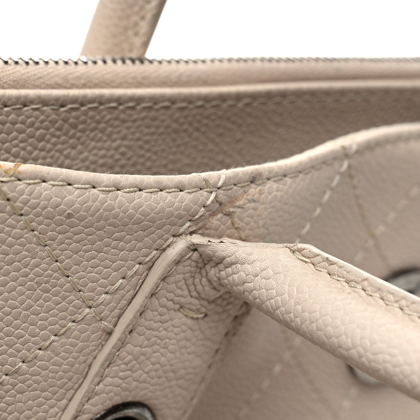 Grained Vegetal Calfskin Urban Shopping Tote Light Beige